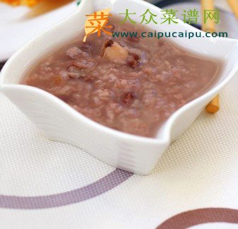  菱角红豆粥