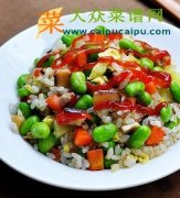 毛豆肉末炒饭
