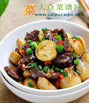 蚝油鲜菇滑牛肉