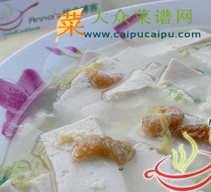 鸡蛋虾仁豆腐汤