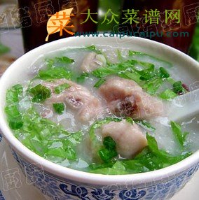 生菜排骨粥