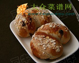 燕麦蜜豆面包