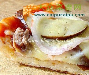 黑胡椒洋葱圈批萨