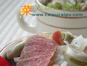 鲜蚕豆火腿焖饭