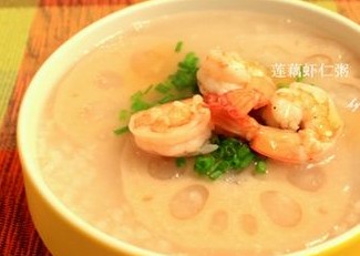 莲藕虾仁粥