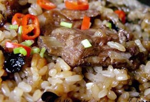 荷叶糯米蒸排骨
