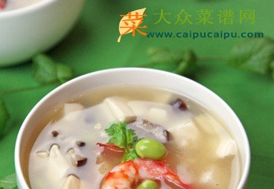 虾仁青豆豆腐羹