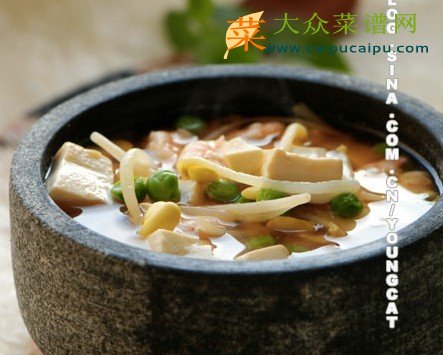 味噌虾仁豆腐锅