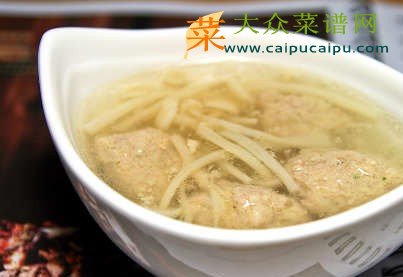 金针菇肉圆汤