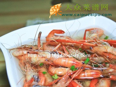 白灼河虾