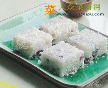 红豆椰奶凉糕