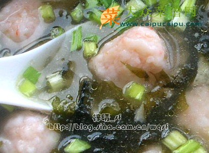 虾丸鸡皮汤