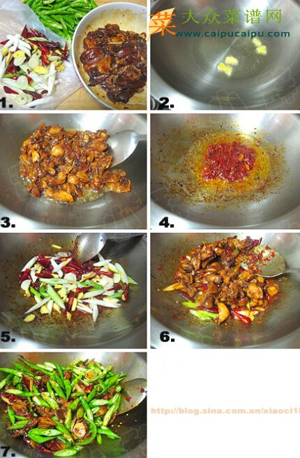 青椒辣酱炒鸡腿肉
